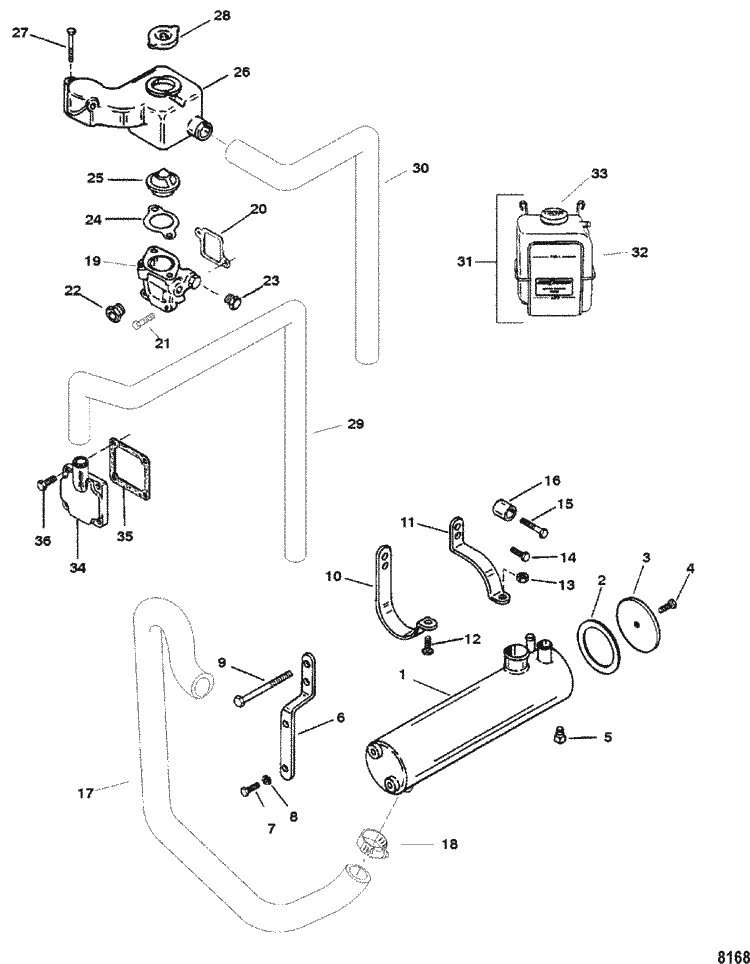 mercruiser 3.0 cooling system diagram