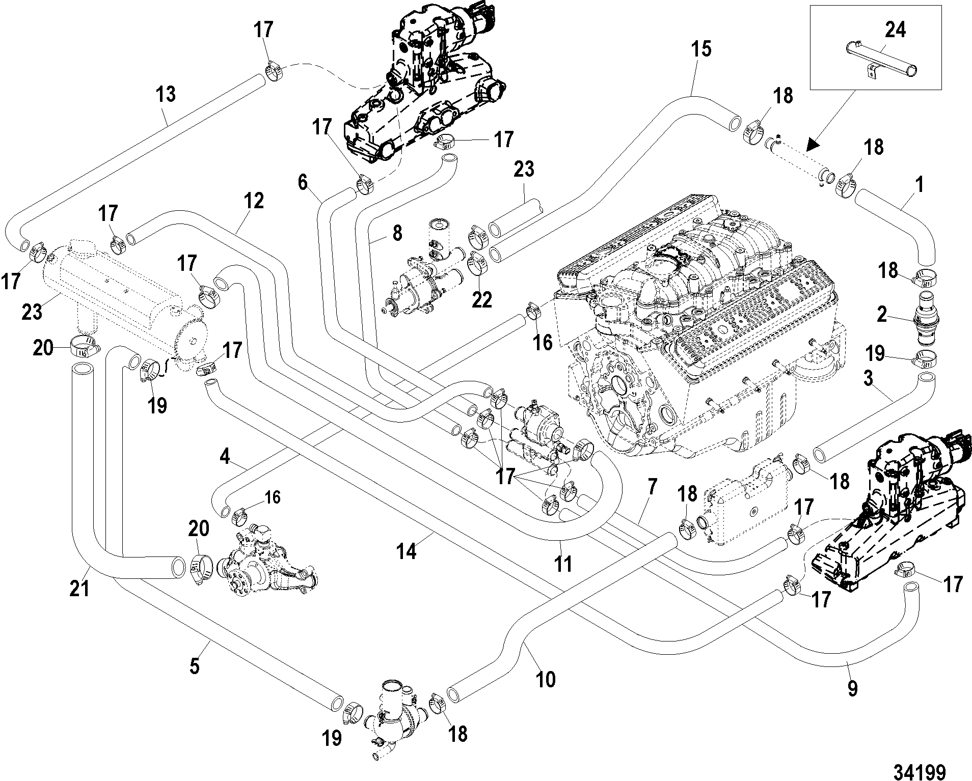 mercruiser 3.0 cooling system diagram