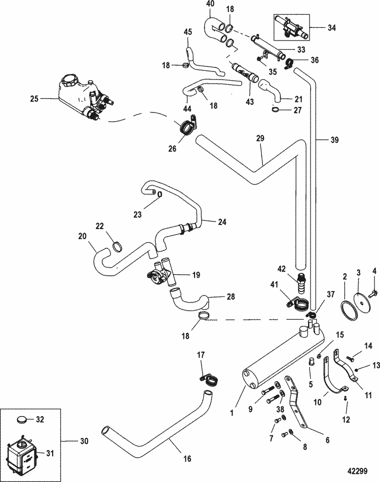 mercruiser 3.0 cooling system diagram