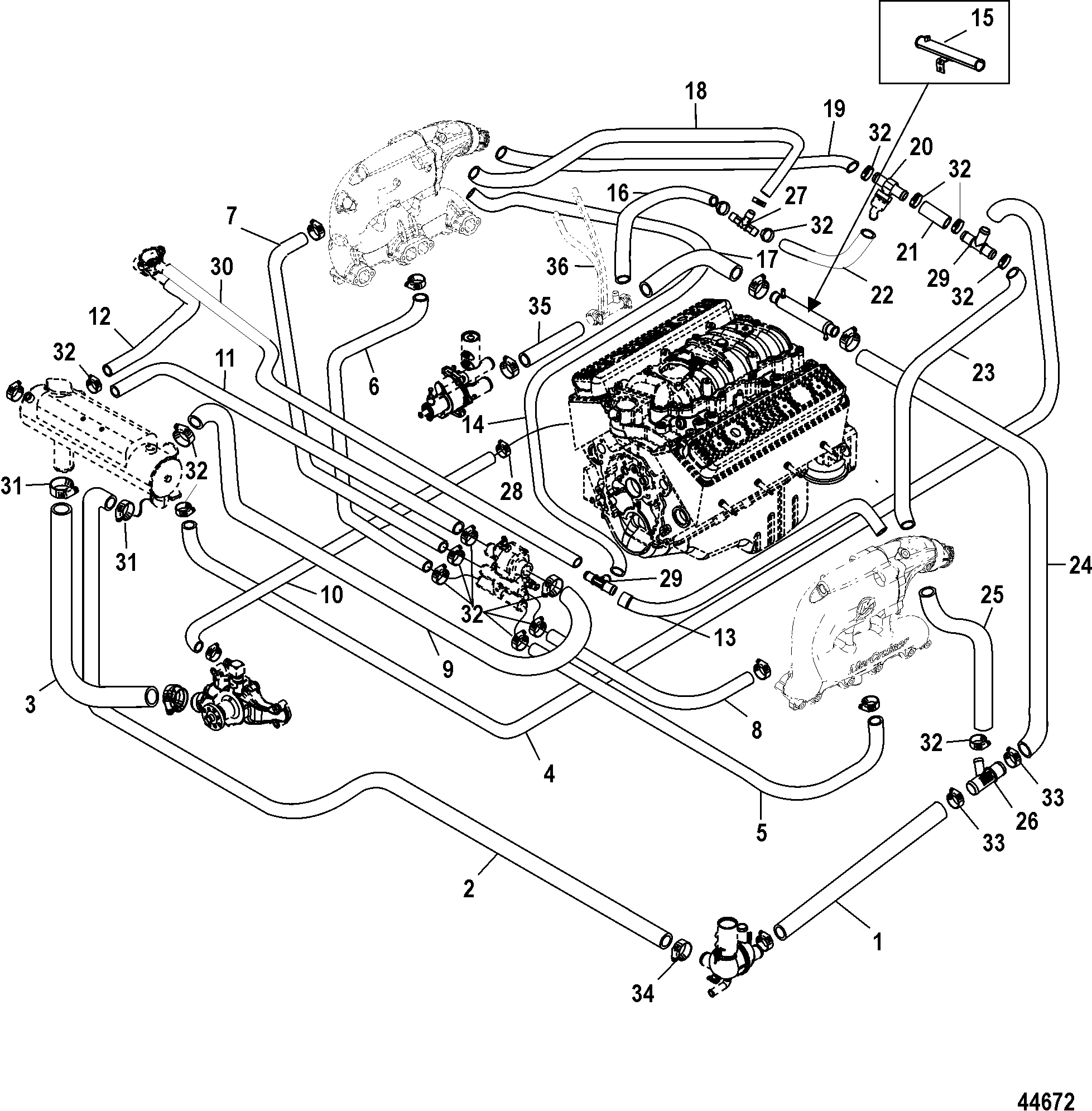 mercruiser 3.0 cooling system diagram