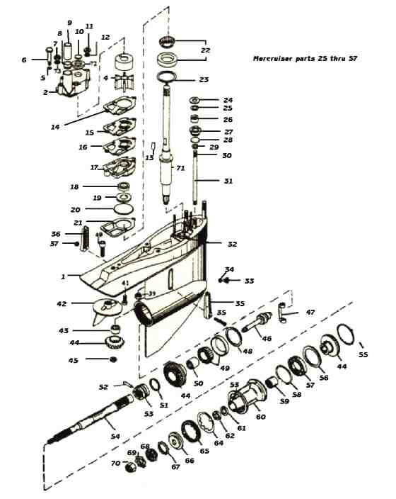 mercruiser 888 outdrive diagram