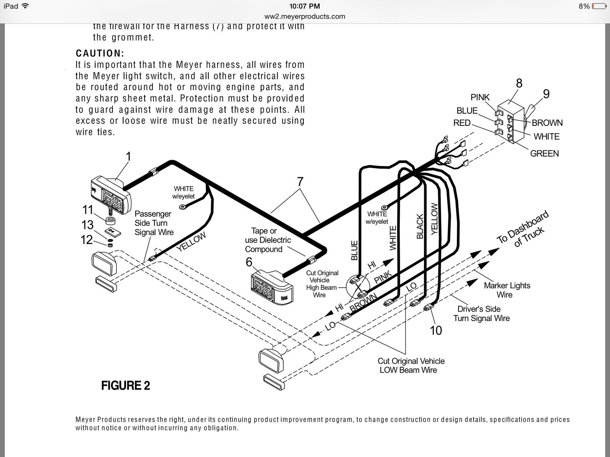 meyer snow plow lights wiring diagram