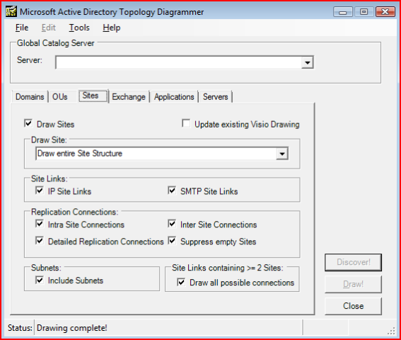 microsoft active directory topology diagrammer