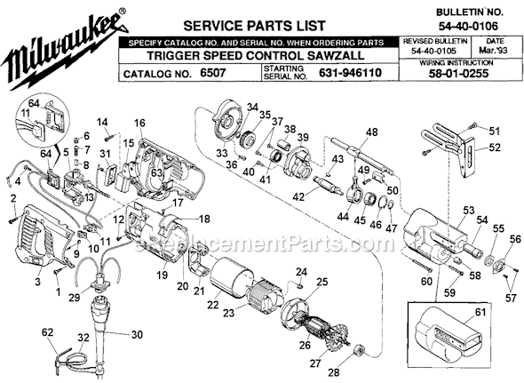 milwaukee sawzall parts diagram