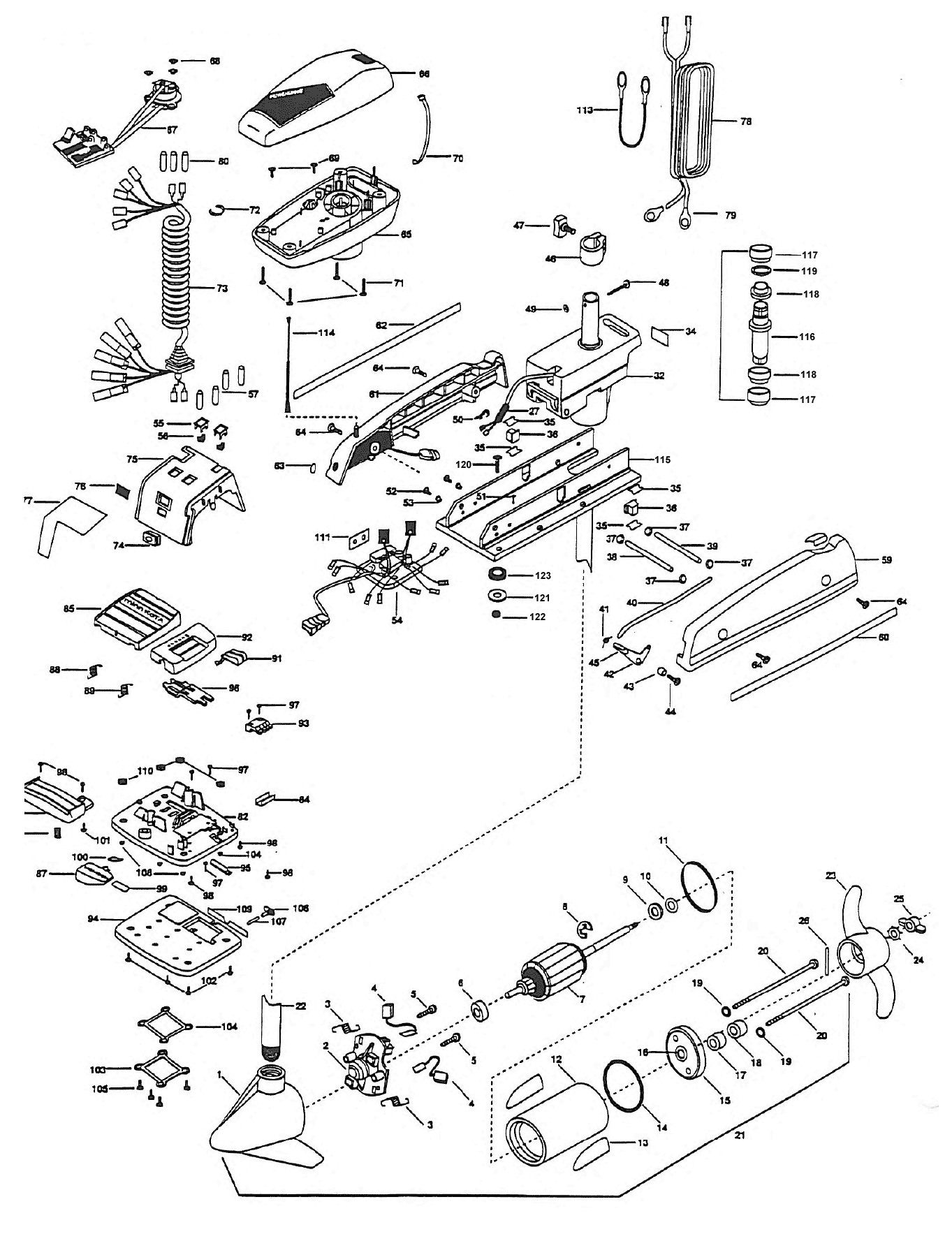 minn kota fortrex 101 parts diagram