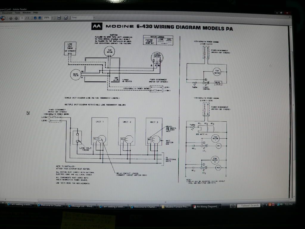 modine gas unit heater wiring diagram