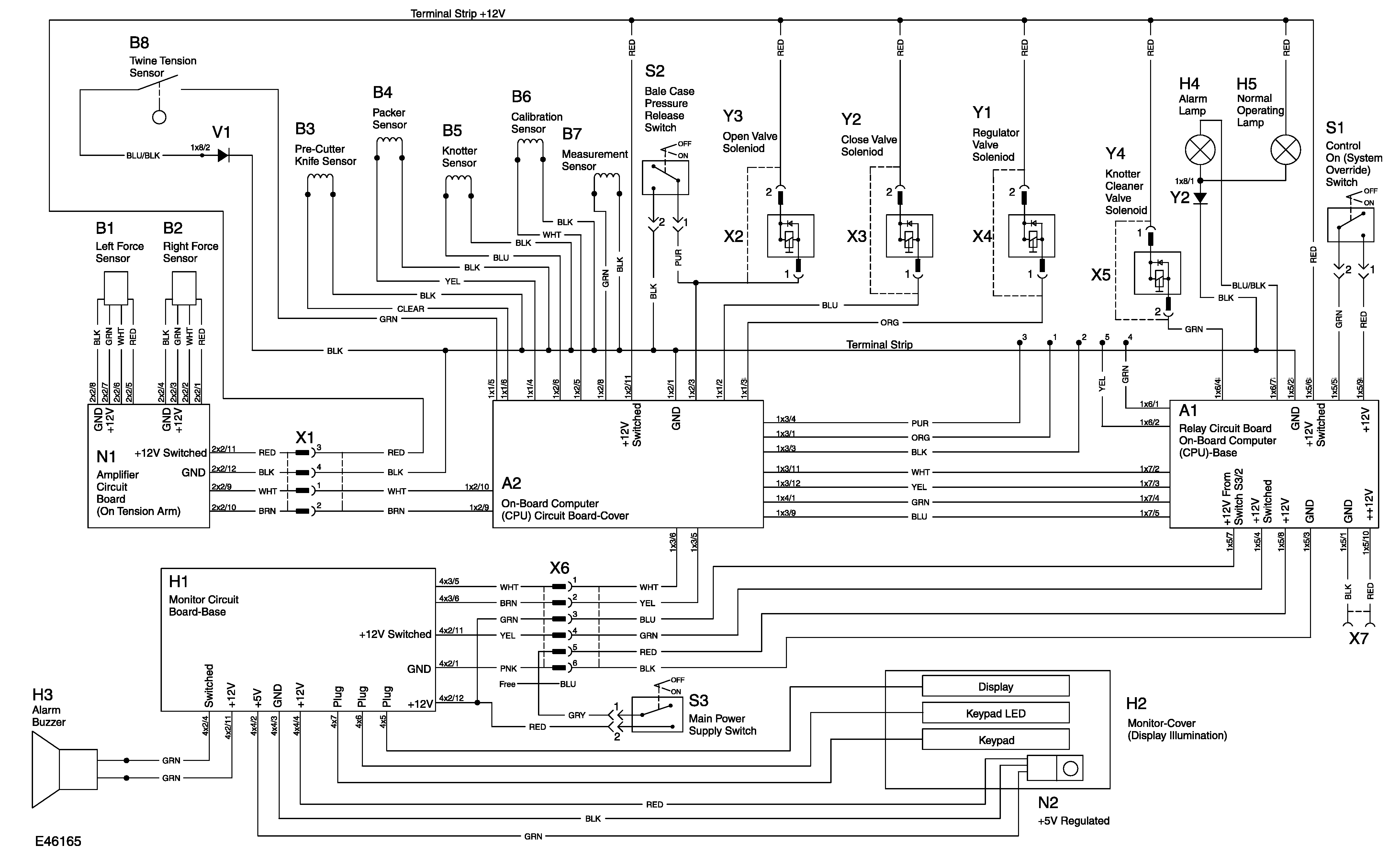 monitor wiring diagram for case 5430 baler