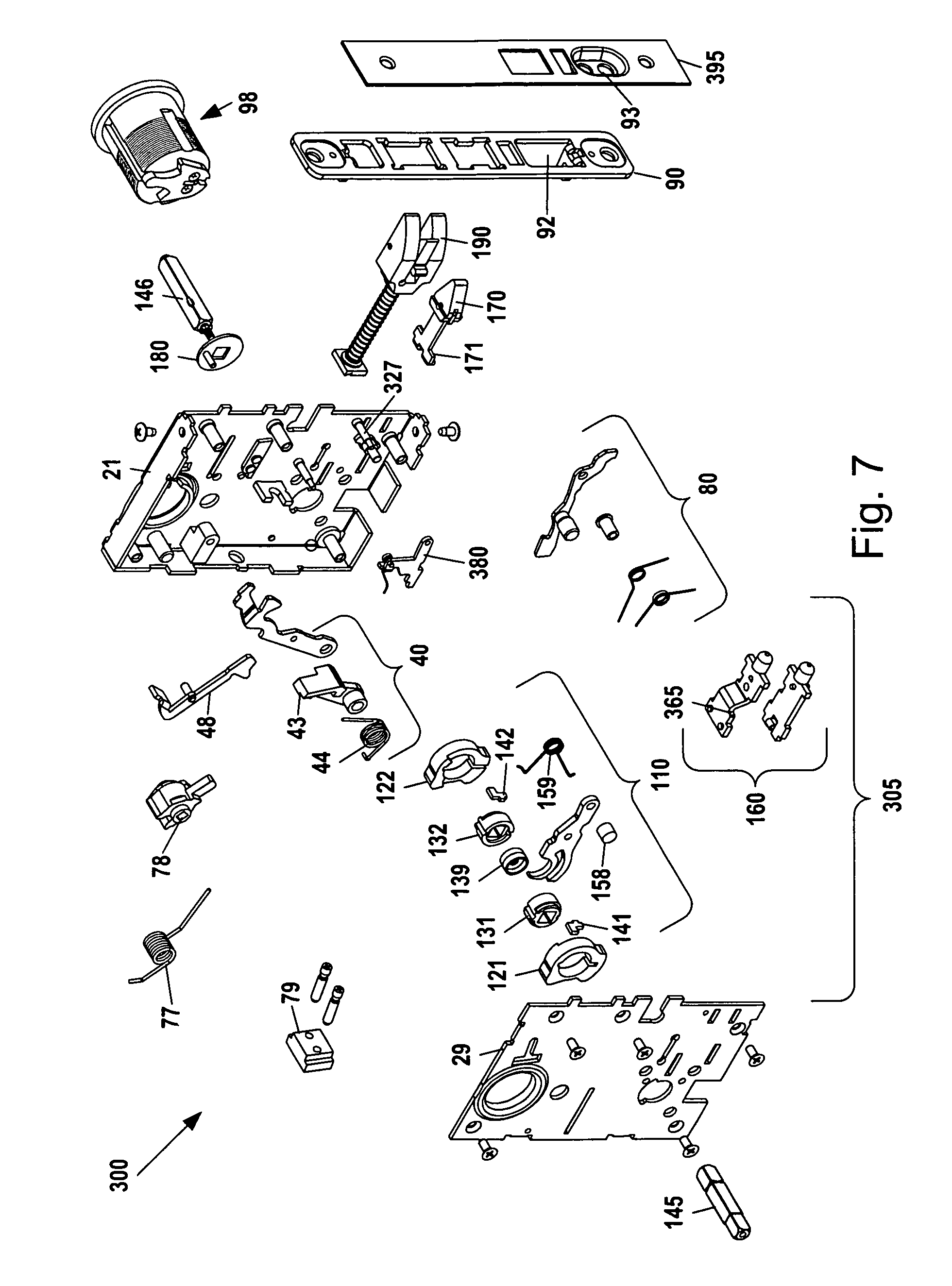 mortise lock parts diagram