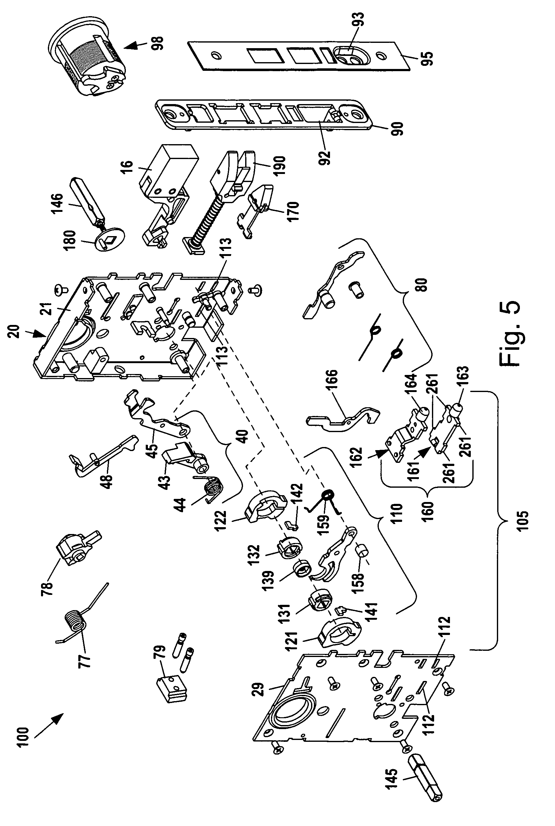 mortise lock parts diagram