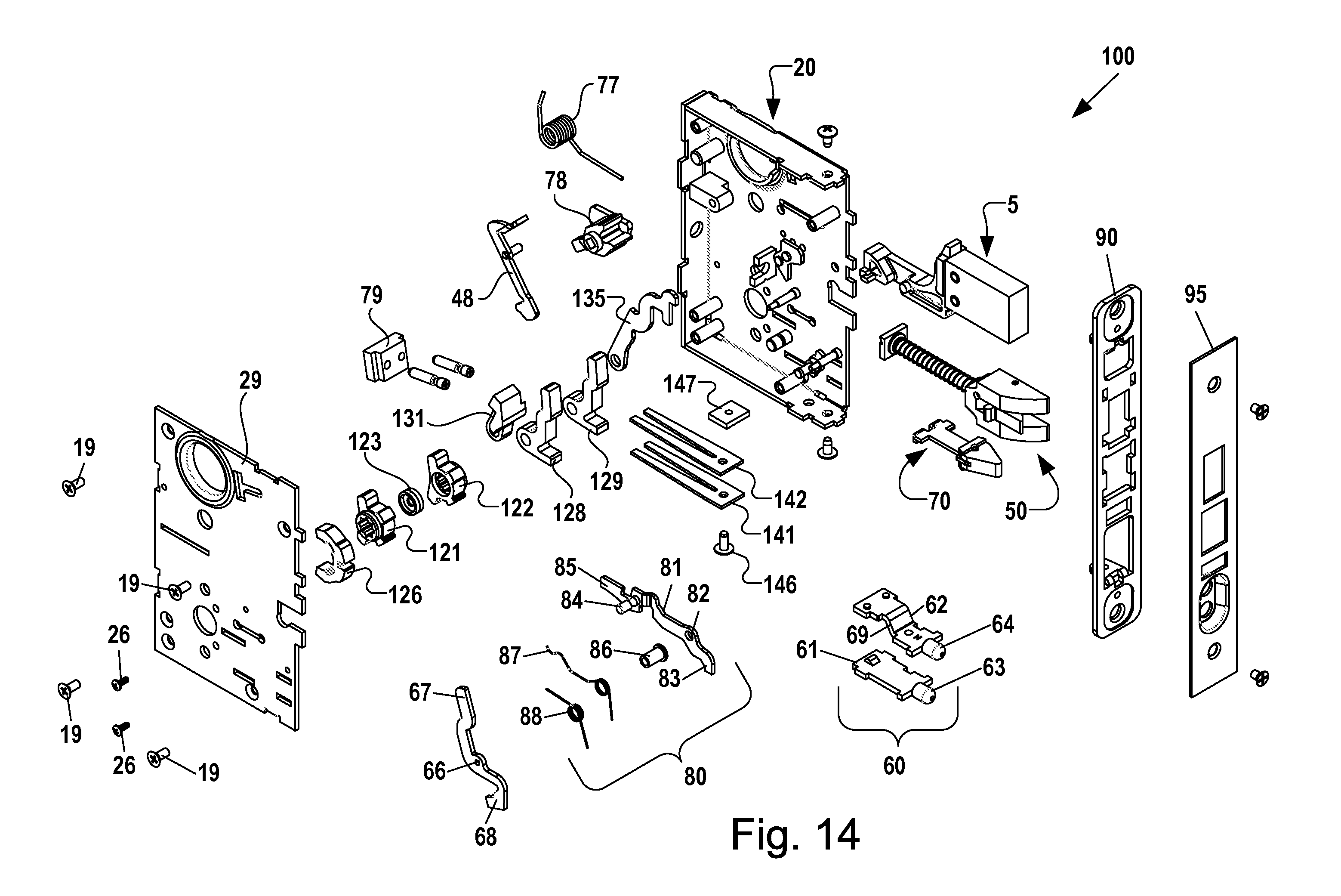 mortise lock parts diagram