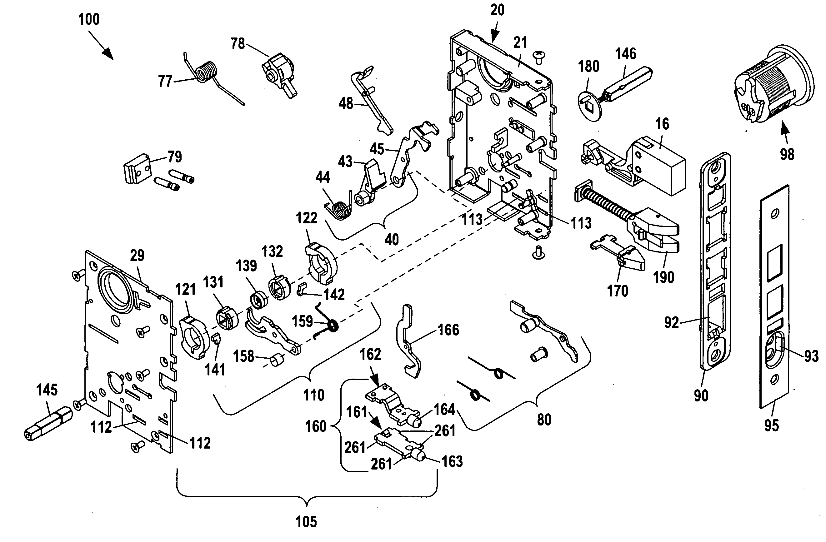 mortise lock parts diagram