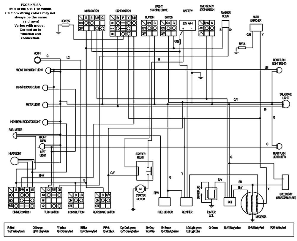 moto fino wiring diagram
