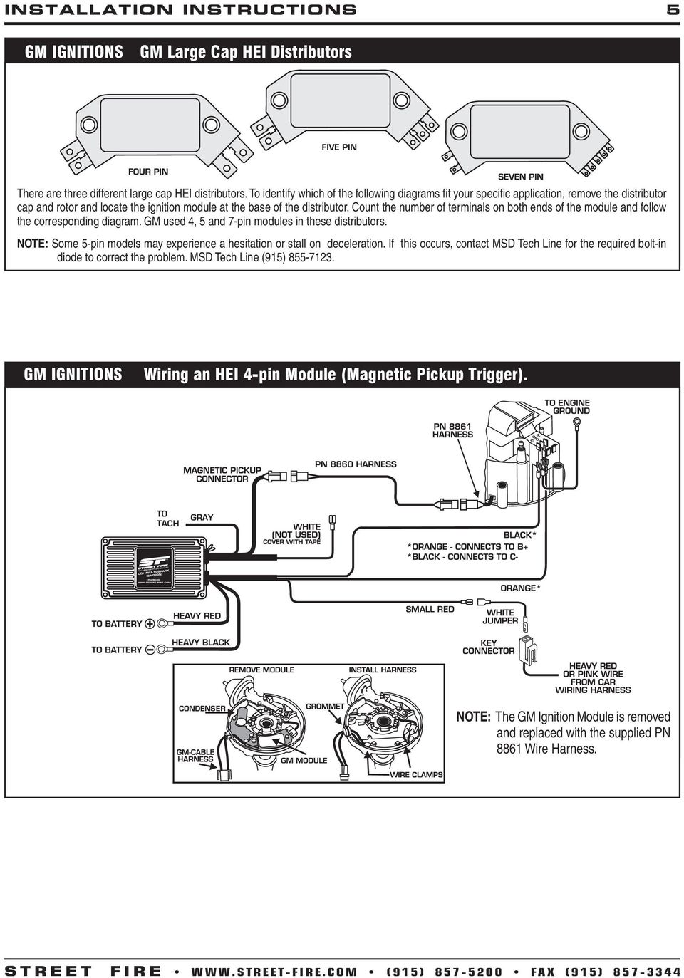 msd streetfire 5520 wiring diagram for chevy with magnetic pickup trigger