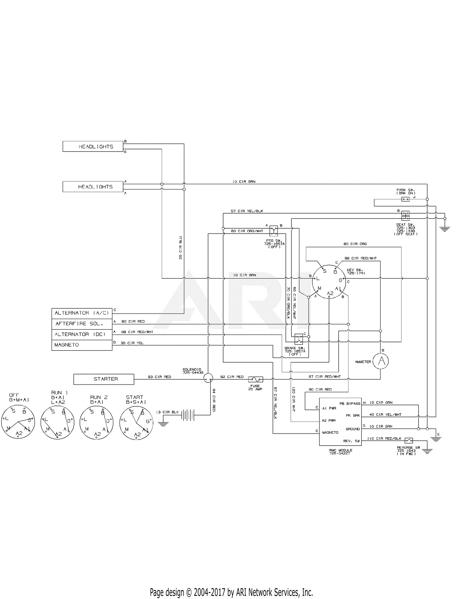 mtd yard machine wiring diagram 13af675g062