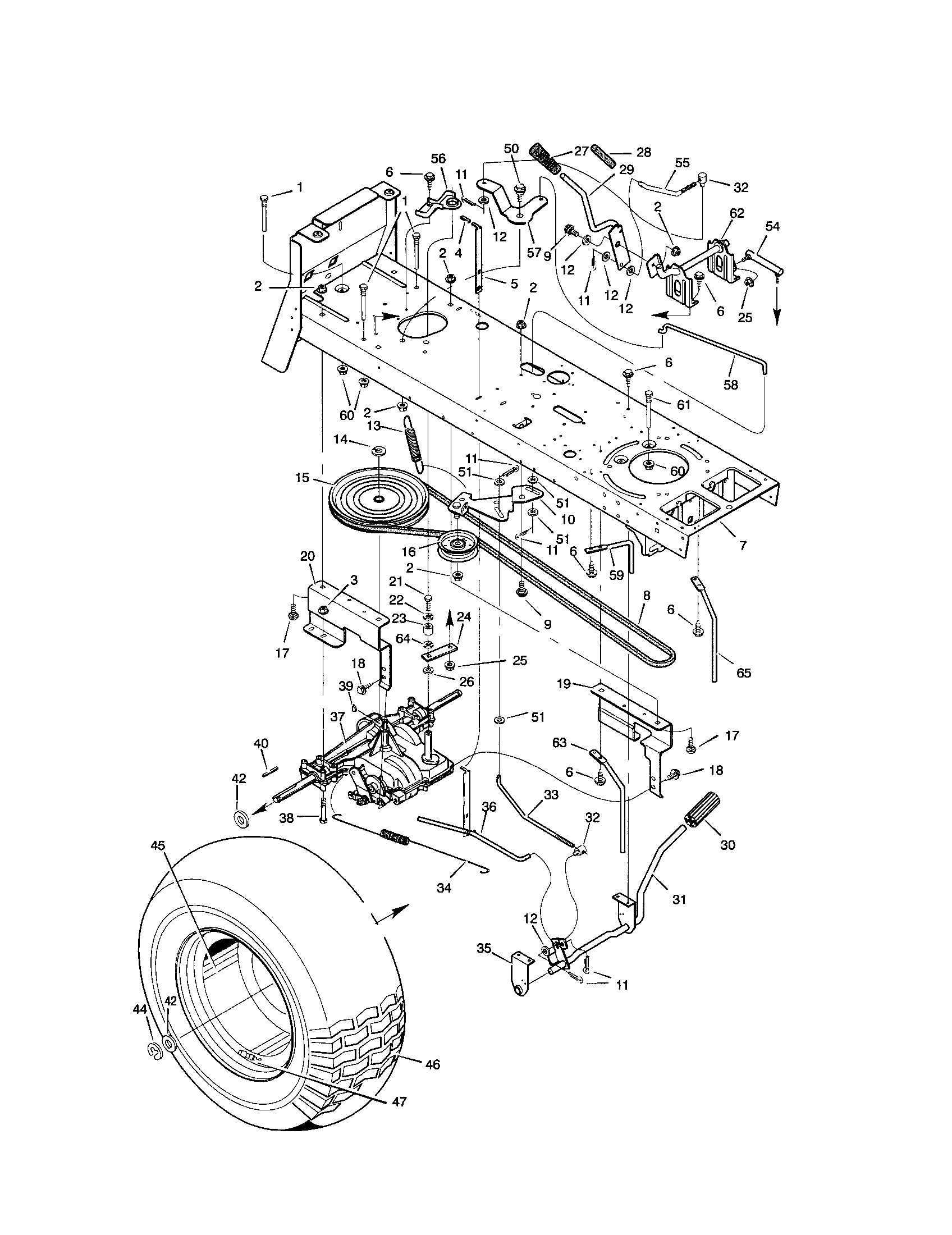 Murray Drive Belt Diagram Manual 1153