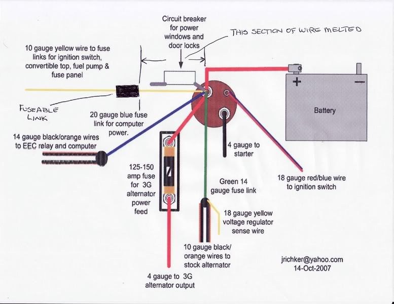 mustang 3g alternator wiring