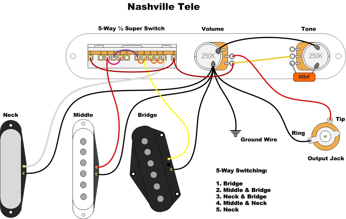 nashville telecaster wiring diagram