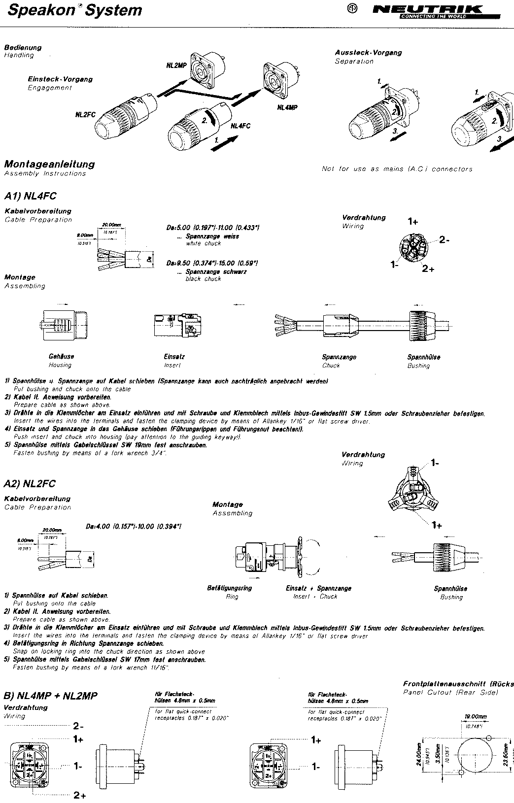 neutrik speakon wiring