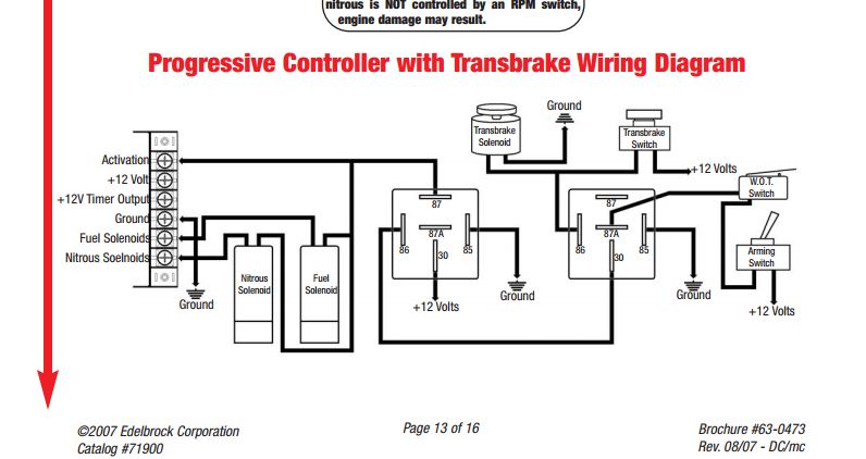 nitrous wiring diagram with transbrake