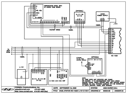 nurse call wiring diagram ec300