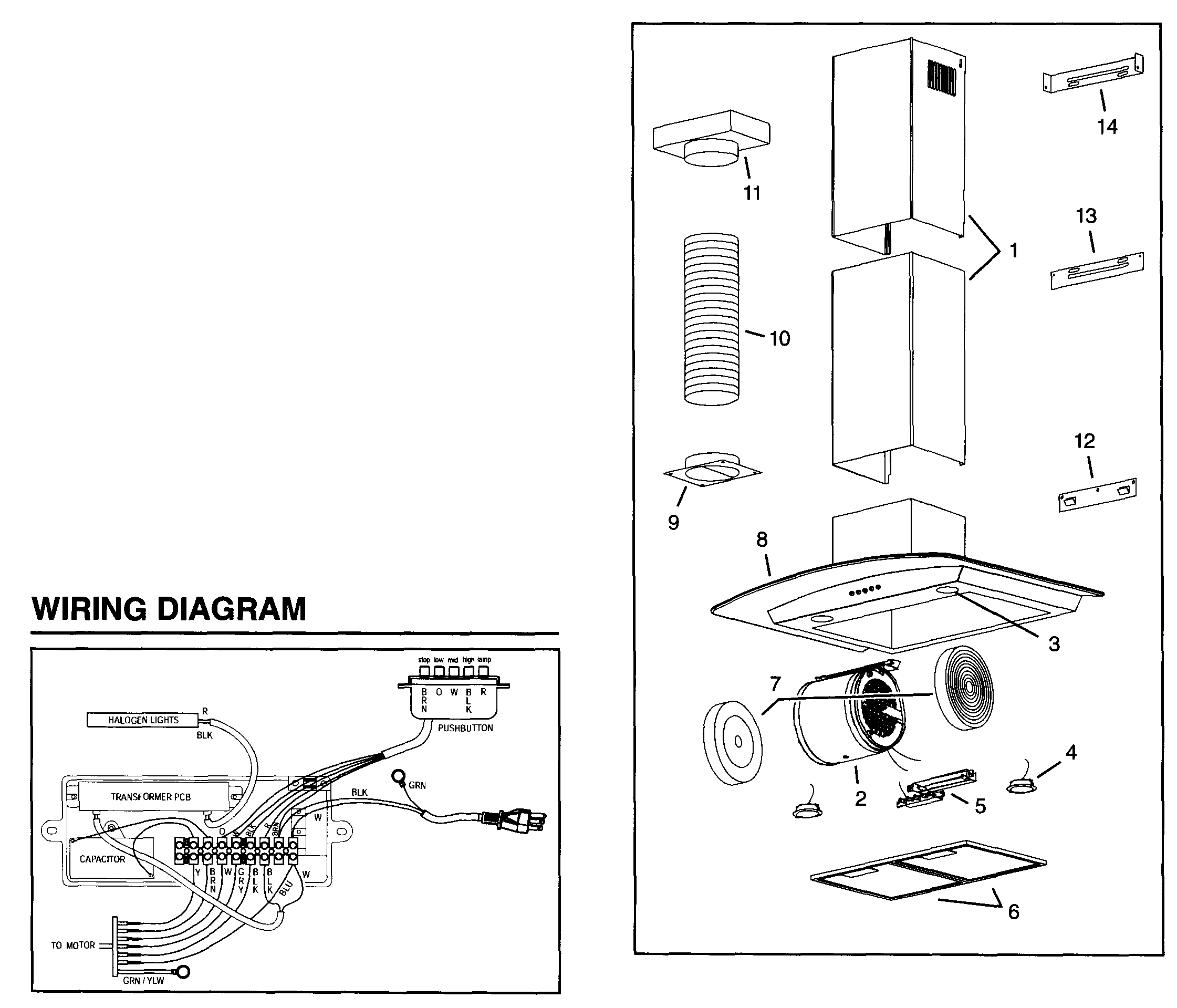 nutone exhaust fan model 9965 wiring diagram