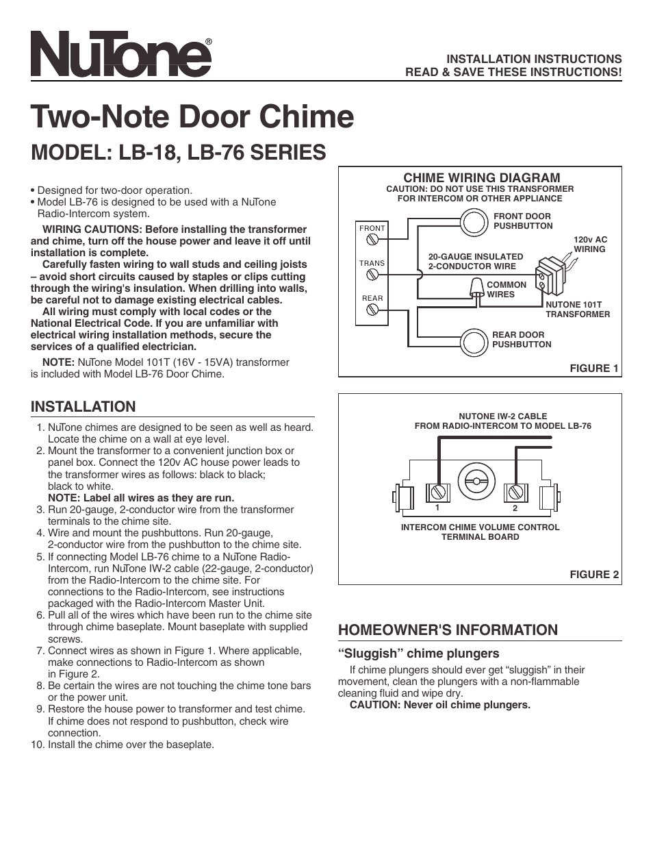 nutone intercom wiring diagram