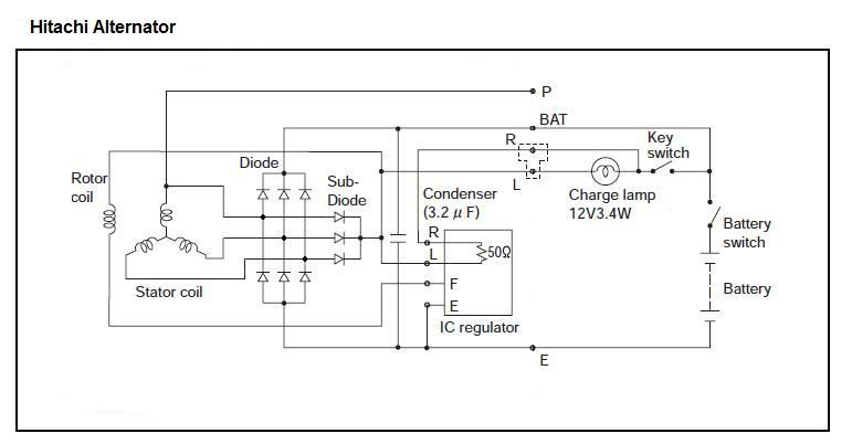 old gm alternator wiring diagram has a f and an r