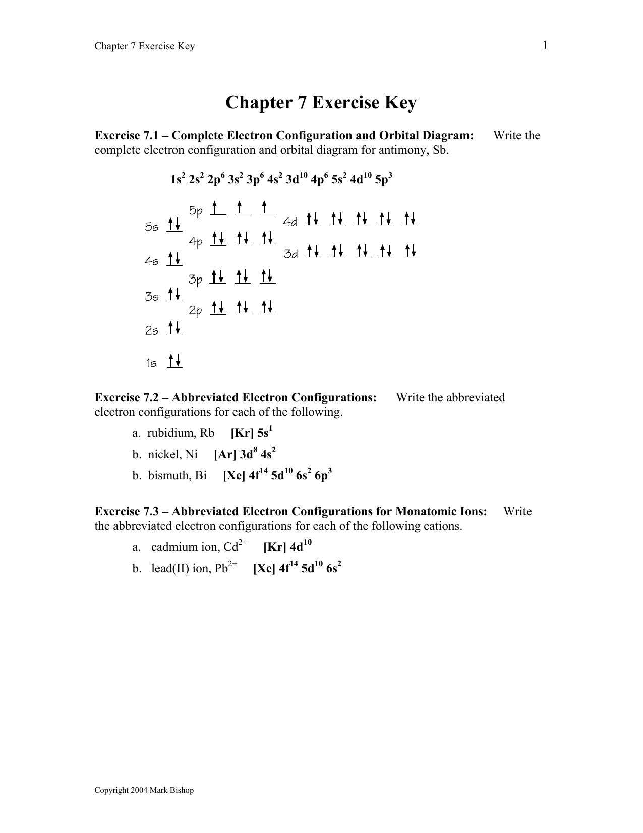 orbital diagram for rubidium