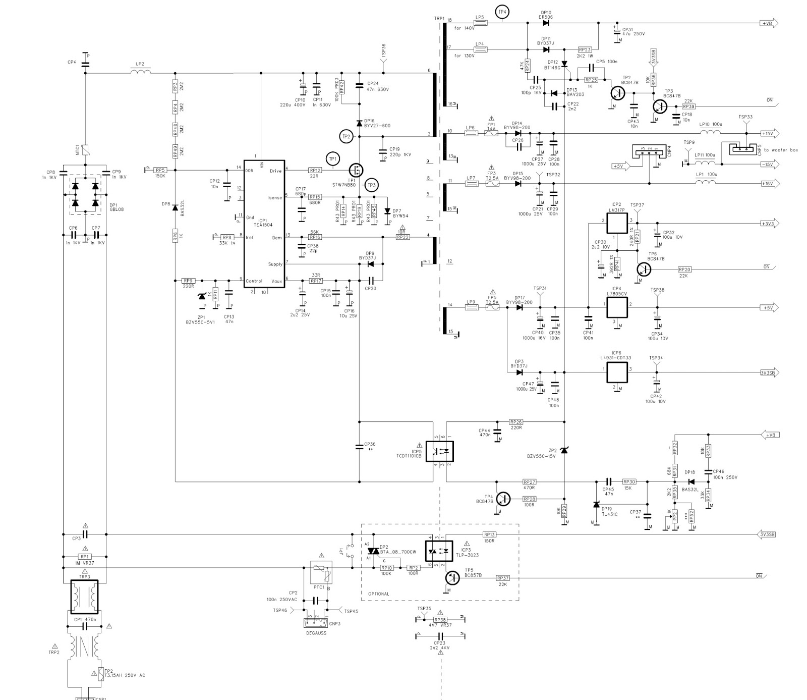 orion hp485db power supply wiring diagram