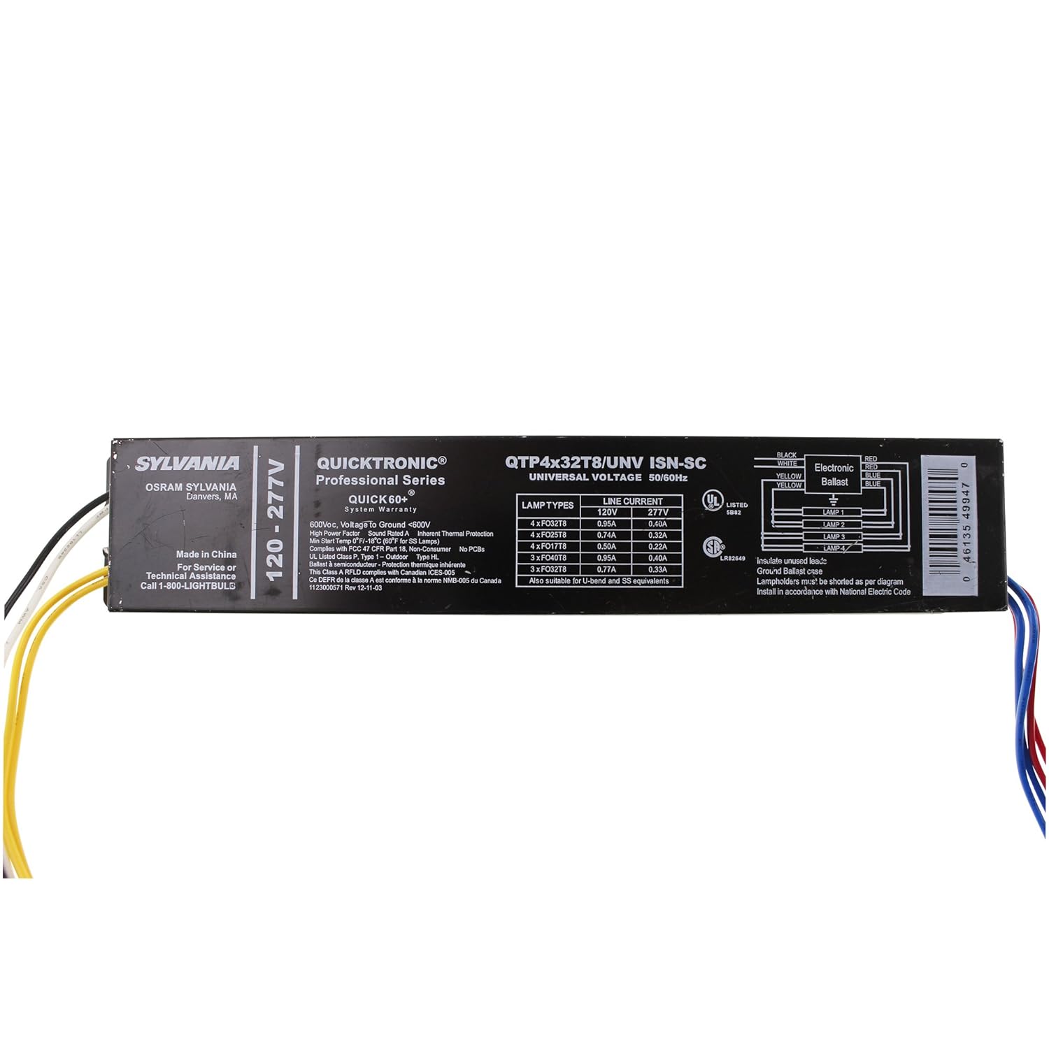 osram quicktronic ballast wiring diagram