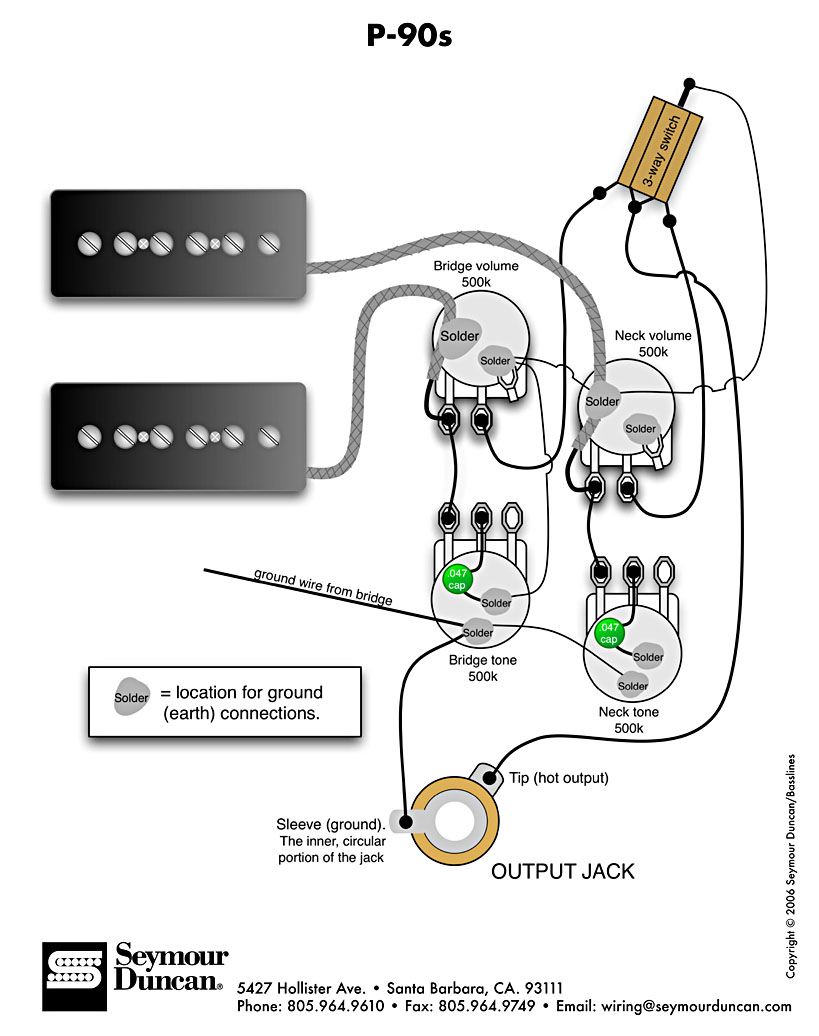 P90 And Humbucker Wiring Diagram - Doorganic