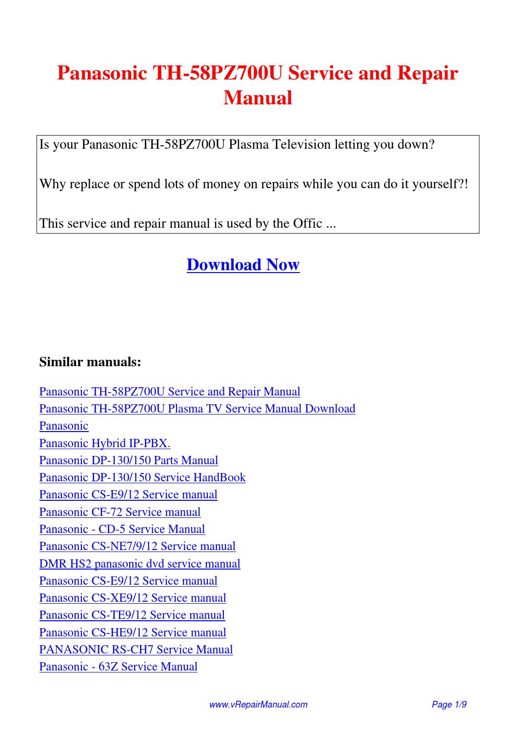 panasonic c7203u wiring diagram