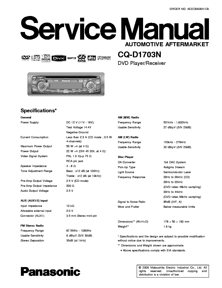 panasonic cq c1300u wiring diagram