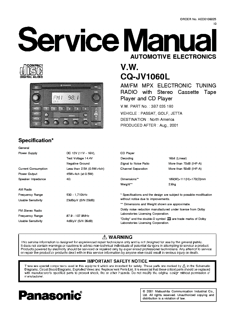 panasonic cq c1300u wiring diagram