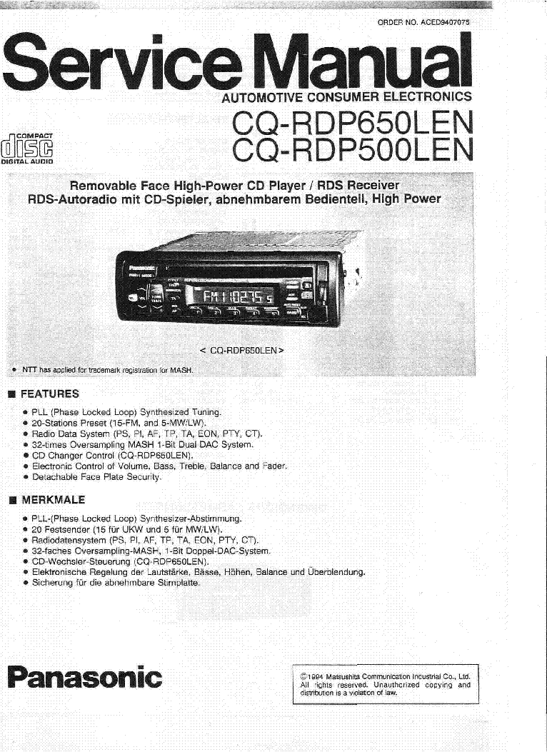 panasonic cq vd6505u wiring diagram