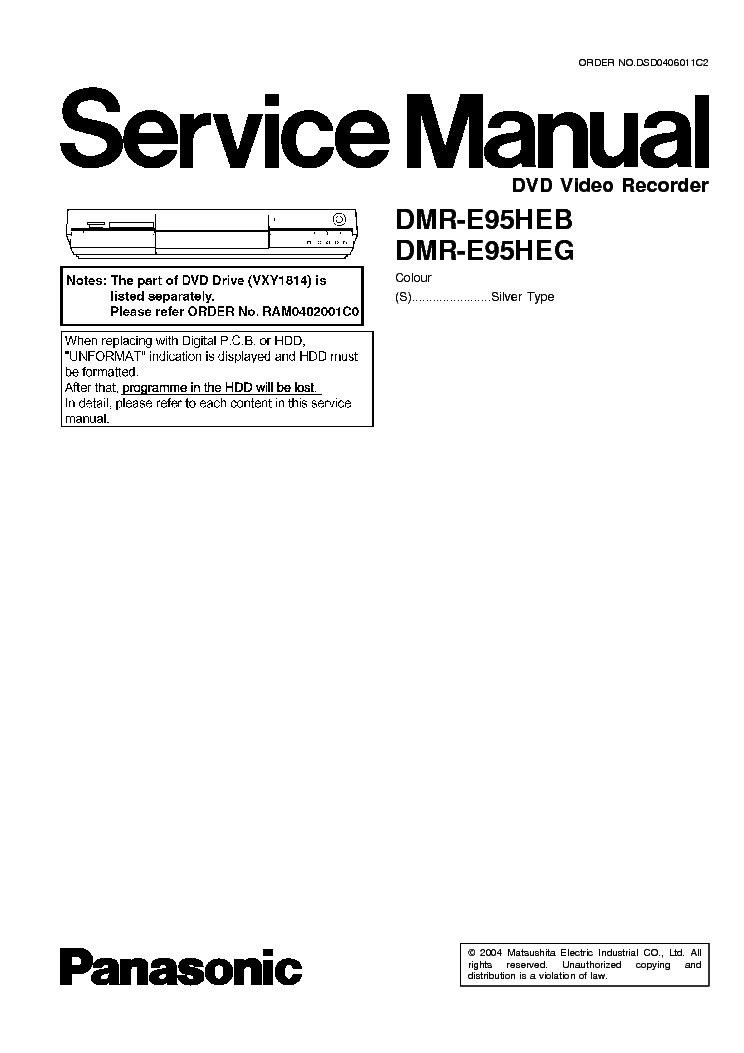 panasonic dmr ez485v wiring diagram