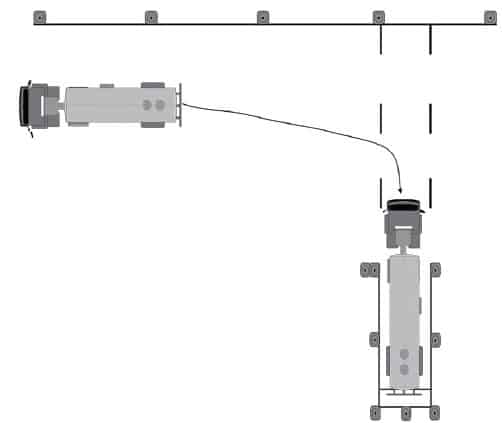parallel parking diagram with cones