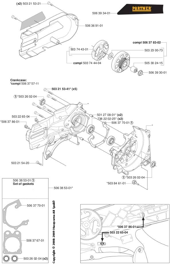partner k750 parts diagram