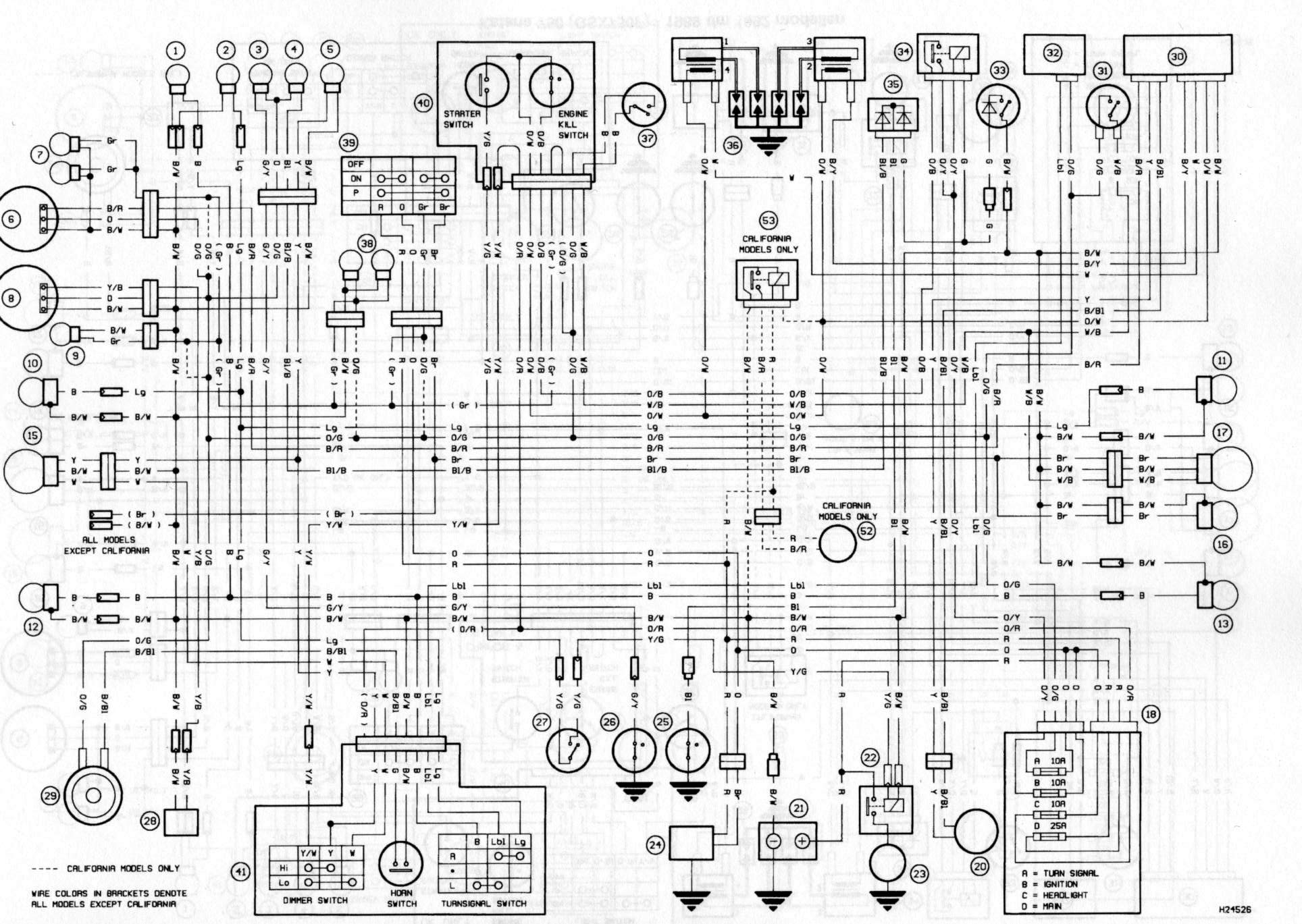 pc 800 suzuki marauder wiring diagram colors