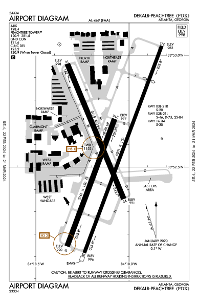 pdk airport diagram