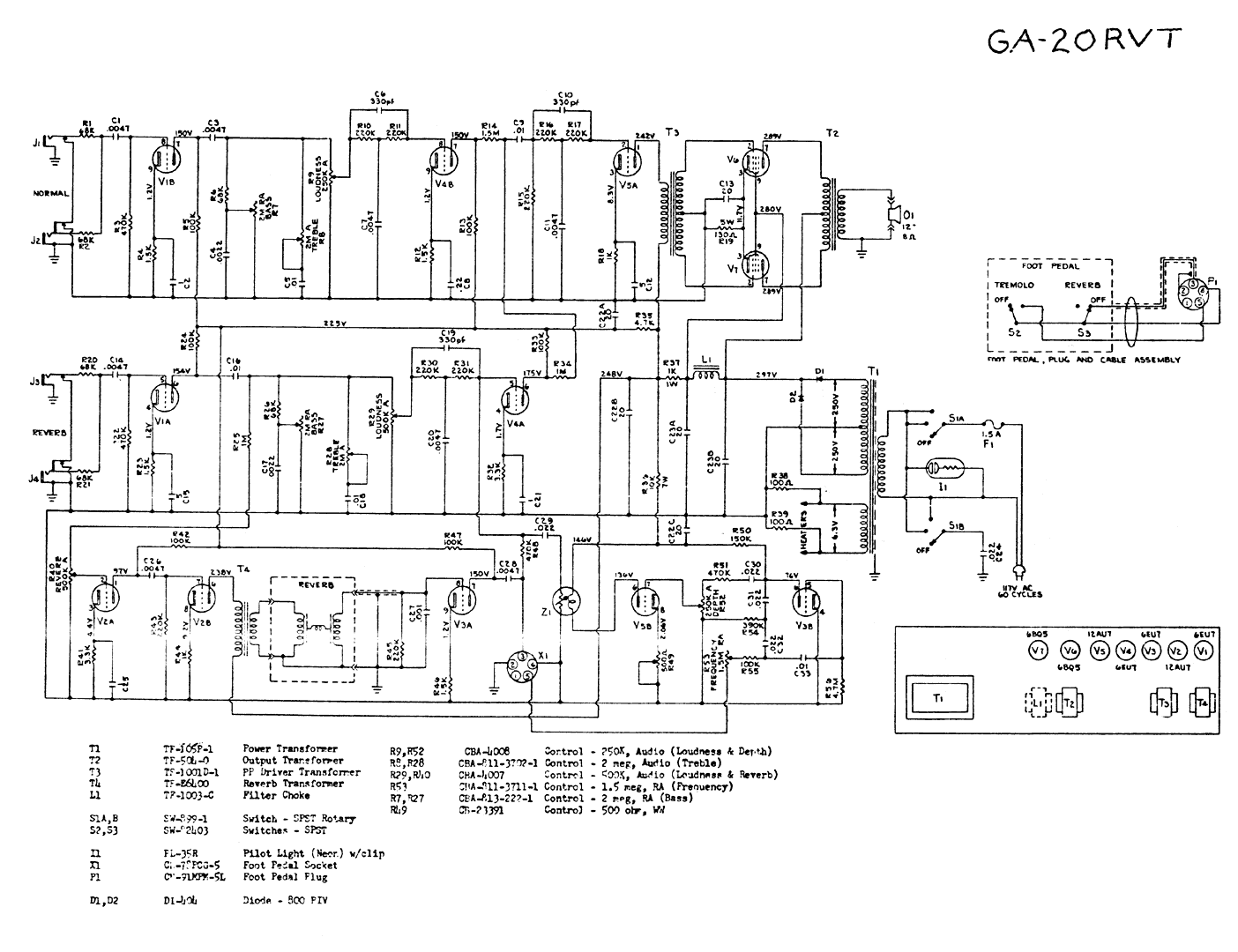peavey t60 wiring diagram