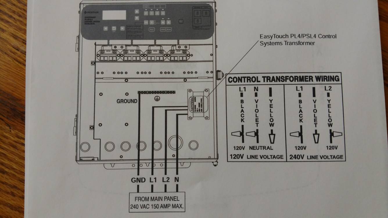 pentair easy touch p4 wiring diagram