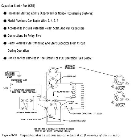 permanent split capacitor motor wiring diagram