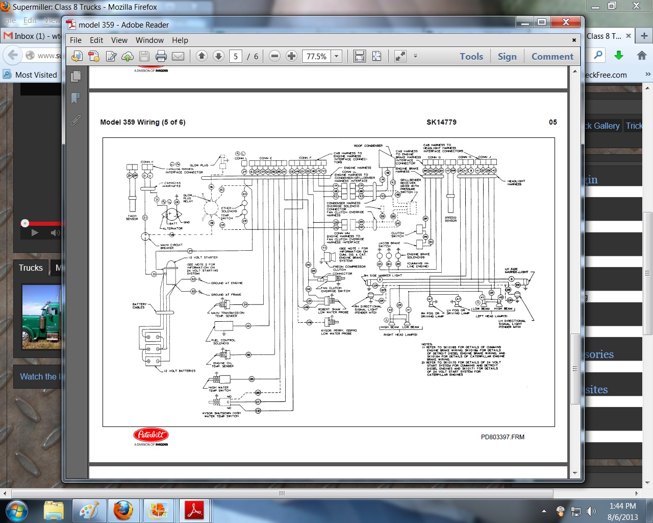 Supermiller 1999 379 Wire Schematic Jake Brake / I need a ...