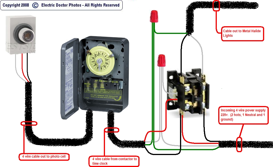 photocell and timeclock wiring diagram