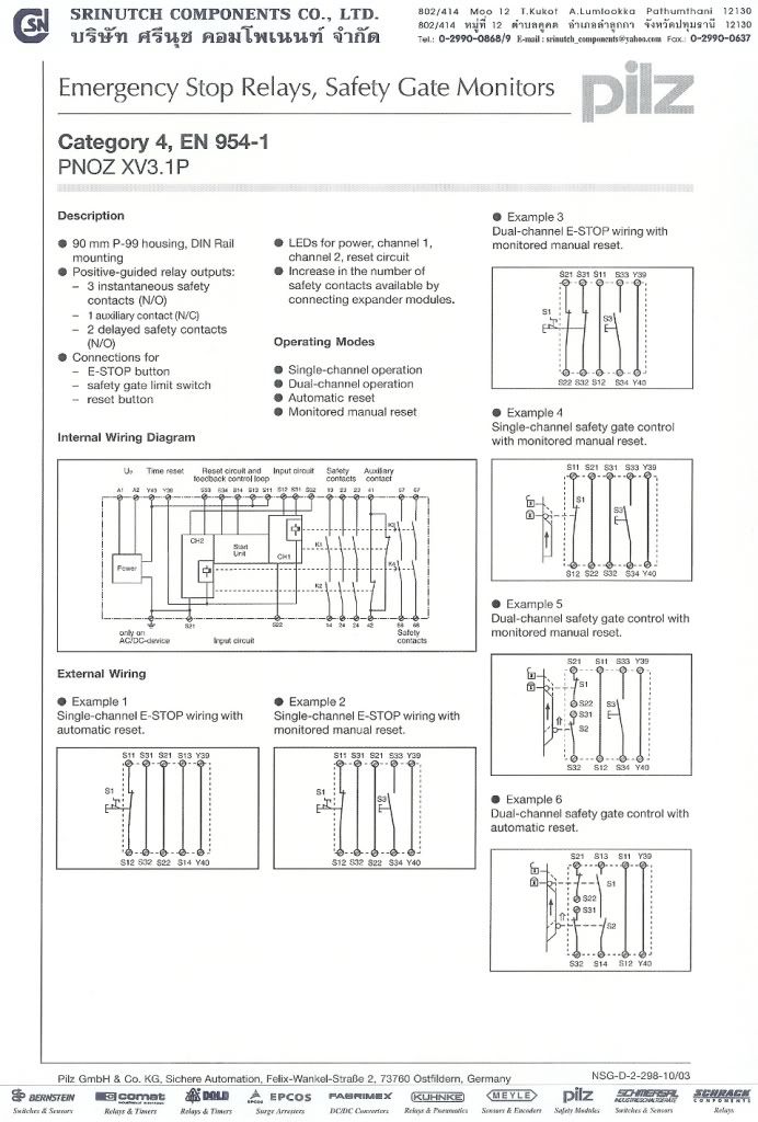 pilz pnoz x2.8p wiring diagram