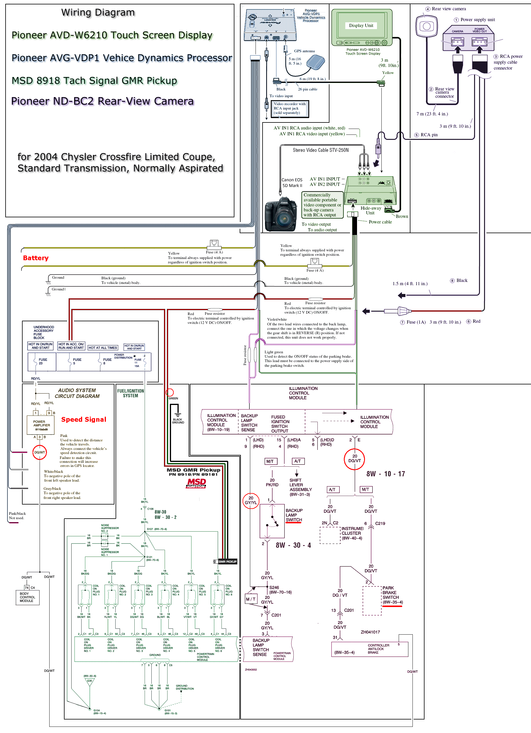 pioneer avh-p6500dvd wiring diagram