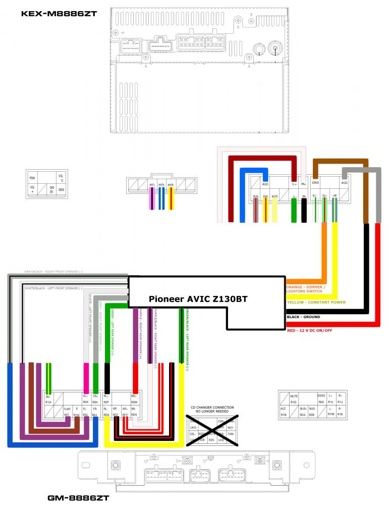 pioneer car stereo wiring diagram pbt