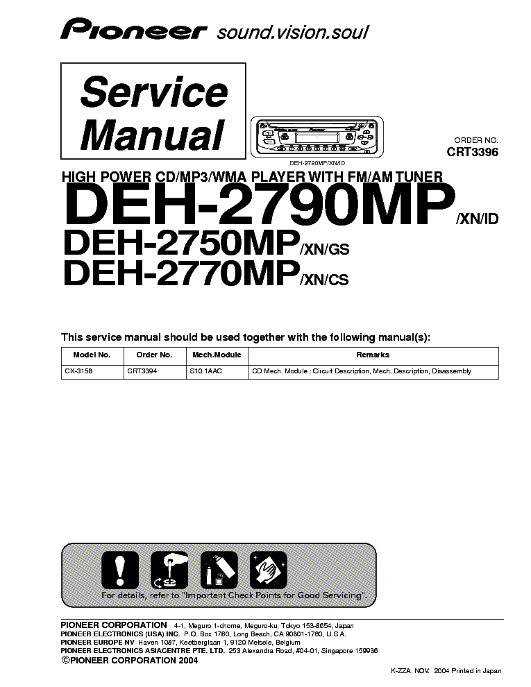 pioneer deh-305 wiring diagram