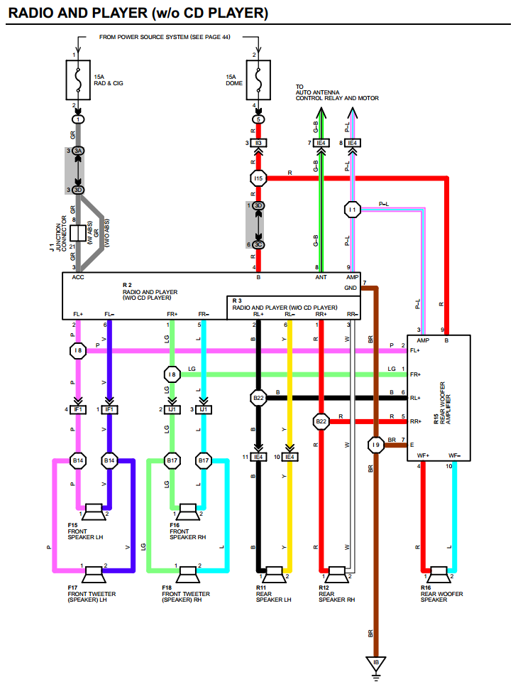 pioneer deh-43 wiring diagram